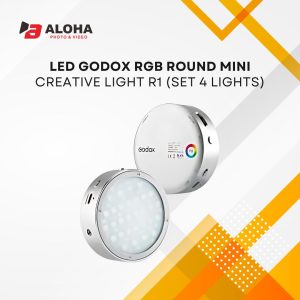LED GODOX RGB Round Mini Creative Light R1 (set 4 Lights)